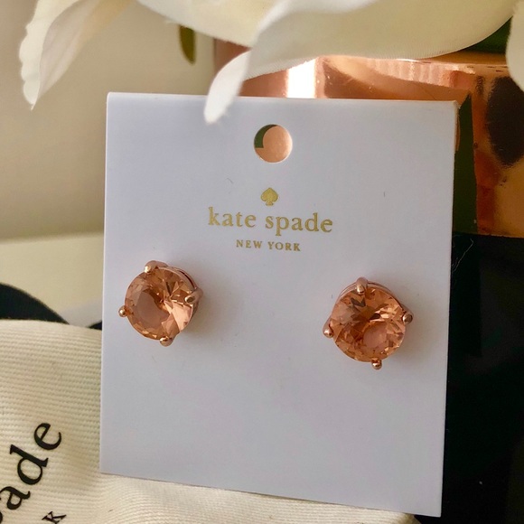 🎀 Kate Spade ♠️ Light Peach Gumdrop Earrings - Picture 2 of 7